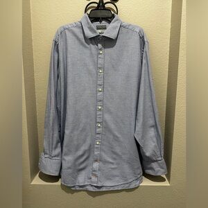 Thomas Dean Men's Blue Button Down Shirt